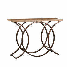 Mayco Industrial Furniture Wood Metal Antique Console Table Unique Design